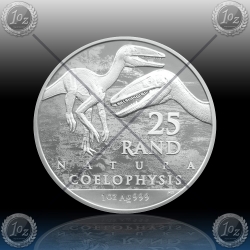 1oz JUŽNA AFRIKA 25 Rand 2020 (Natura 2020 - Coelophysis ) BU